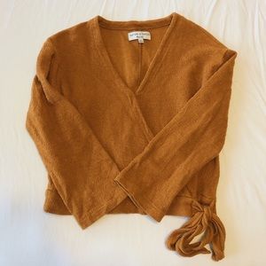 madewell | texture + thread crop wrap sweater